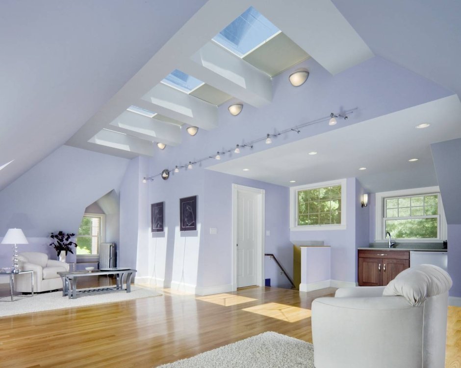 Подсветка потолка на мансарде