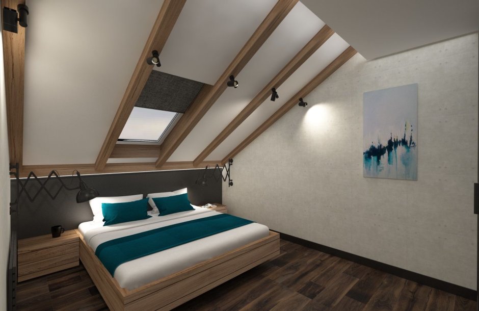 Спальня на мансардном этаже