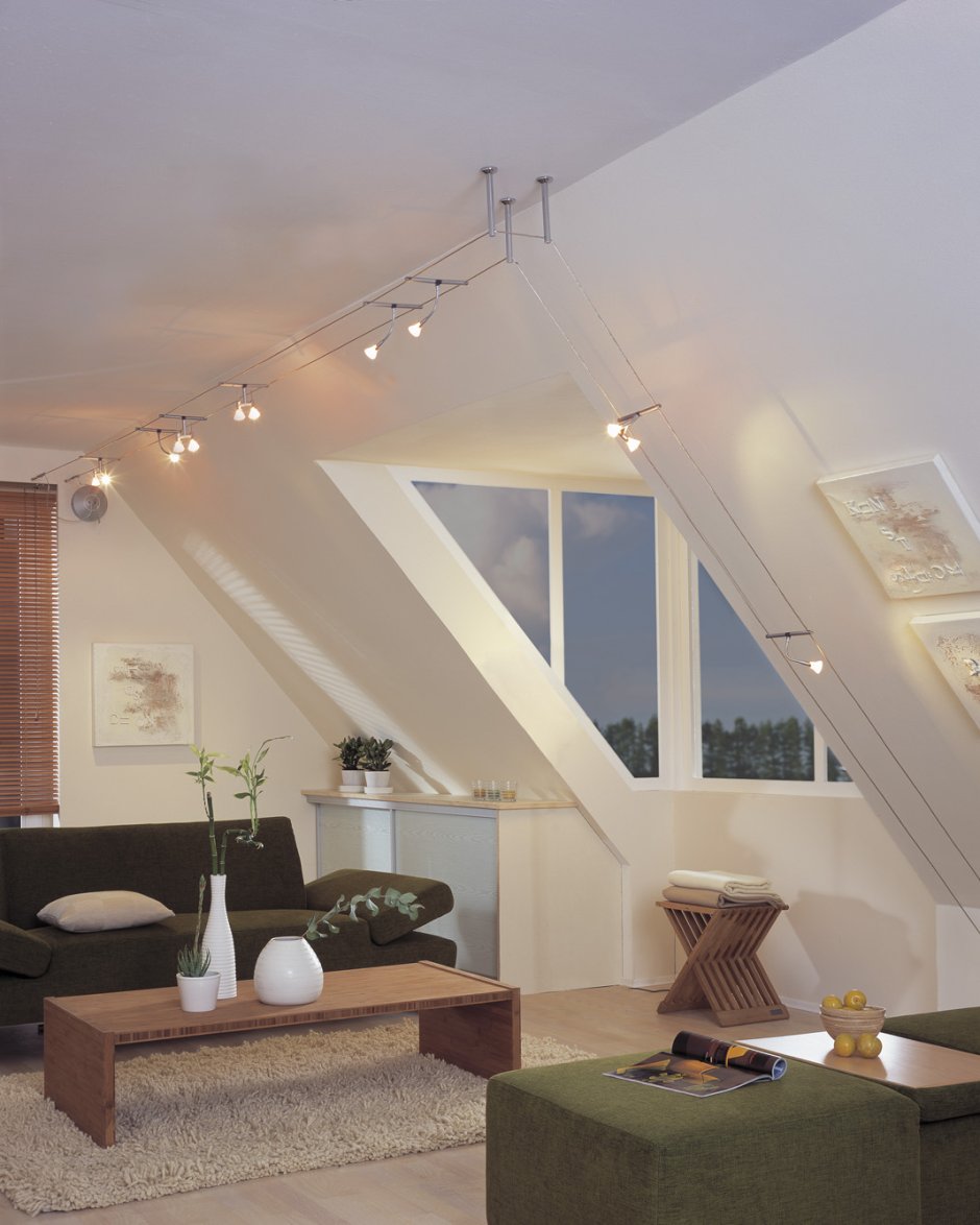 Светильники для наклонного потолка