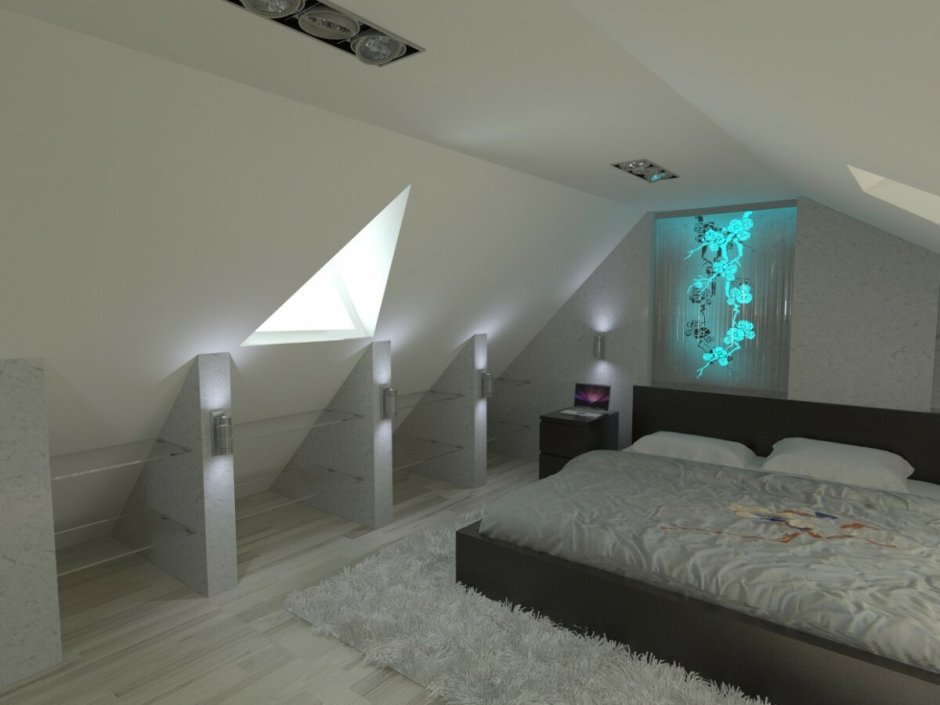 Мансардные натяжные потолки