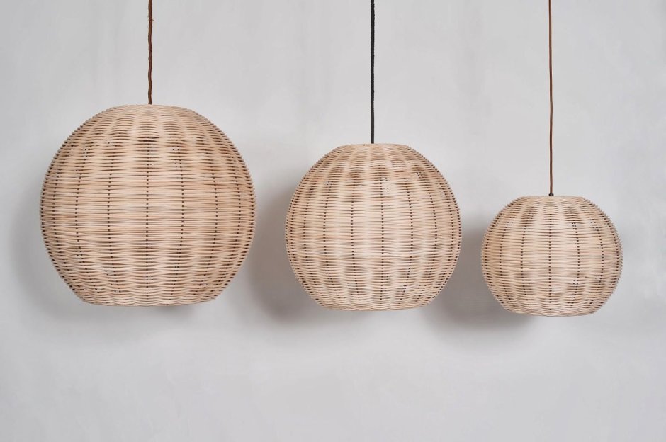 Абажур плетеный из ротанга