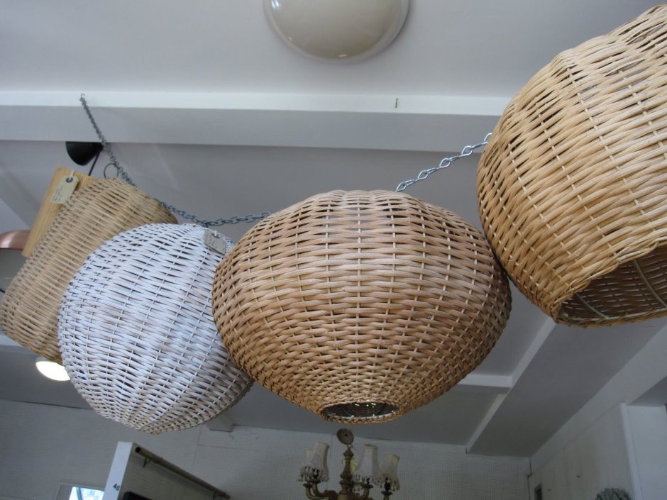 Люстра из ротанга своими руками