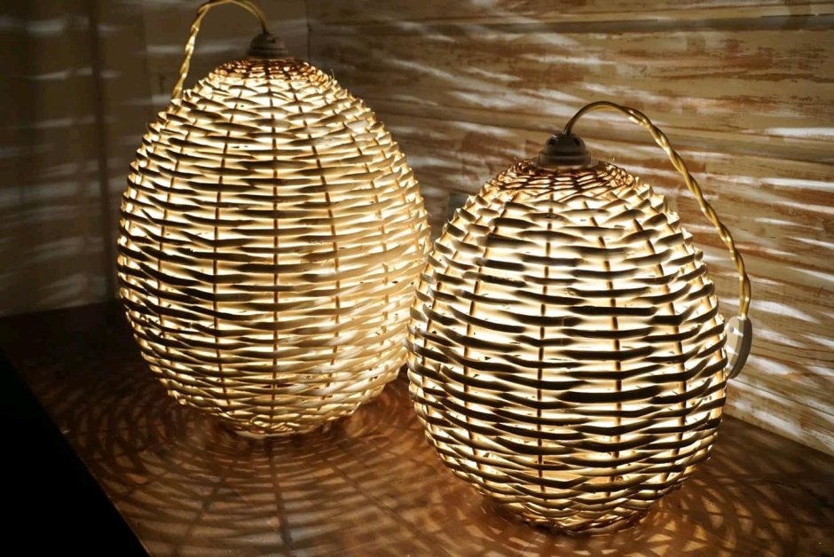 Абажур из лозы