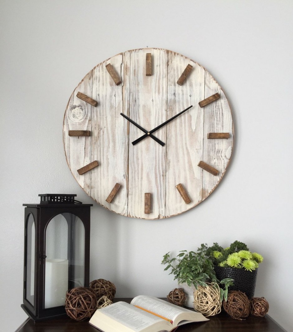 Часы лофт из слэба