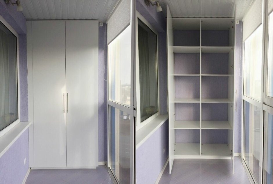 Встраиваемый шкаф на балкон