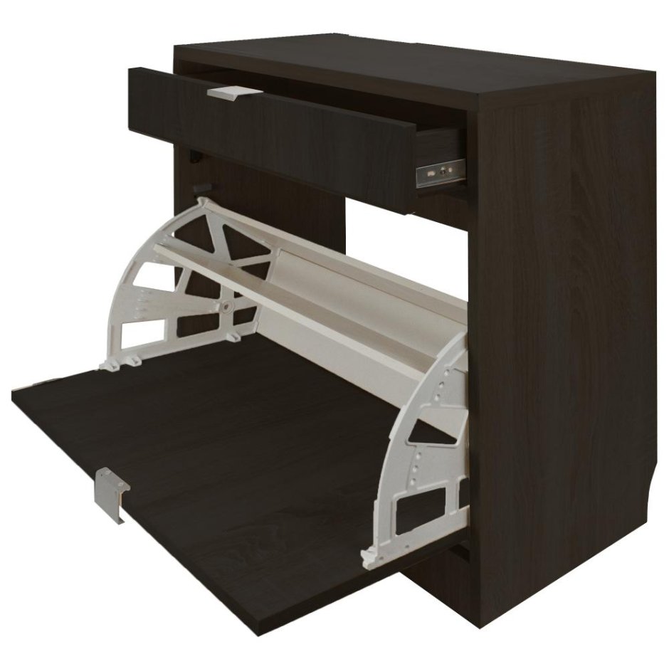 Фасад выдвижного ящика закрытой обувницы 9x59x1.6 cм цвет венге