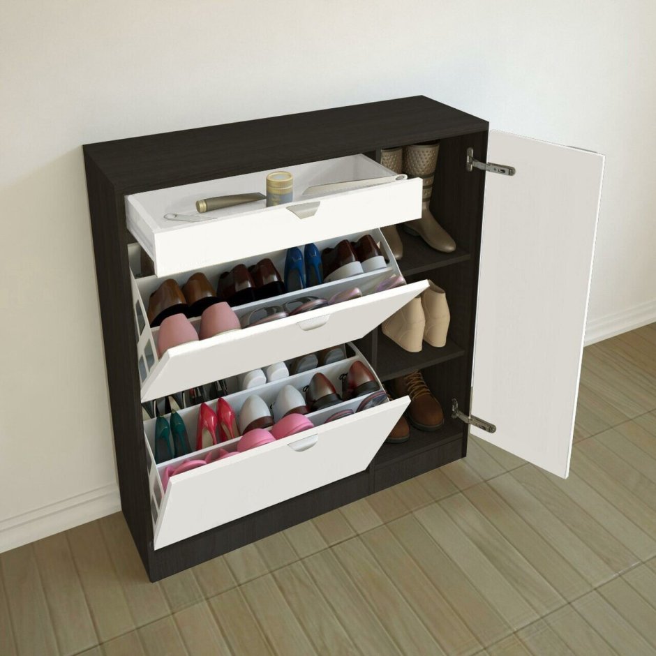 Каркас закрытой обувницы 95х103х30 cм цвет венге