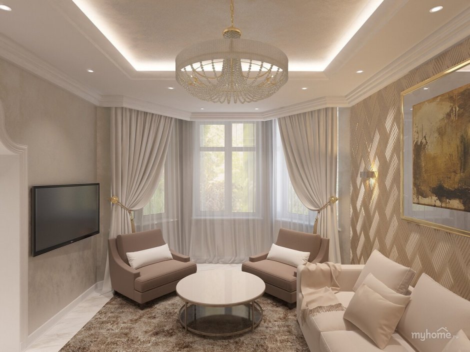 Гостиные с эркером