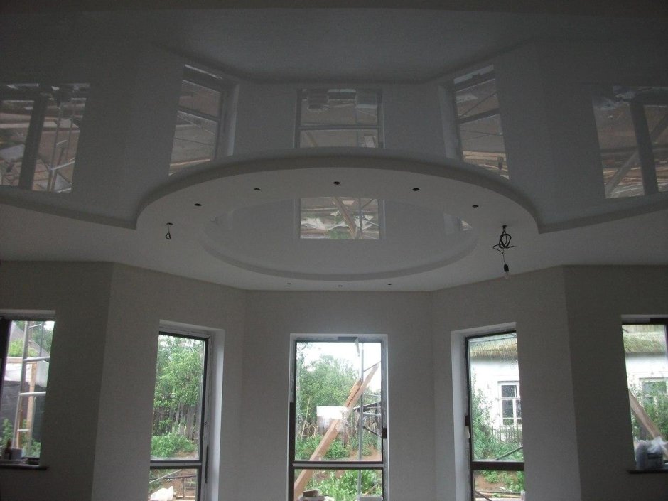Подвесной потолок в эркере