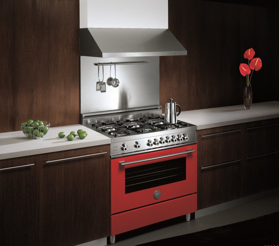 Черная индукционная плита с духовкой Smeg