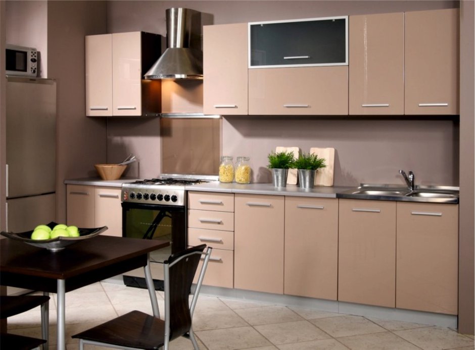 Кухонный гарнитур цвет капучино