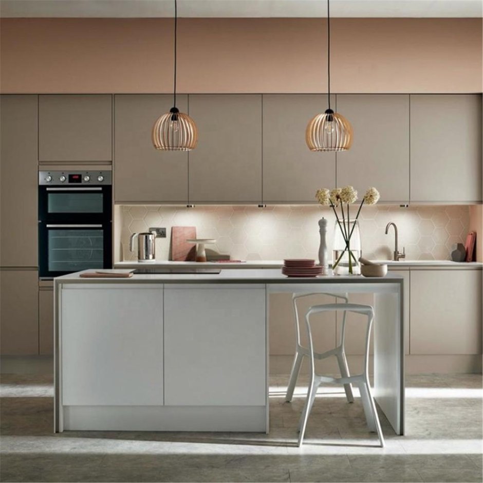 Кухня серый кашемир