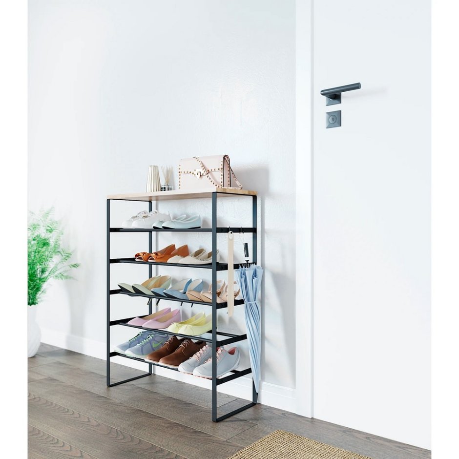 Обувница 51.2х18.5х38 см, пластик, цвет коричневый