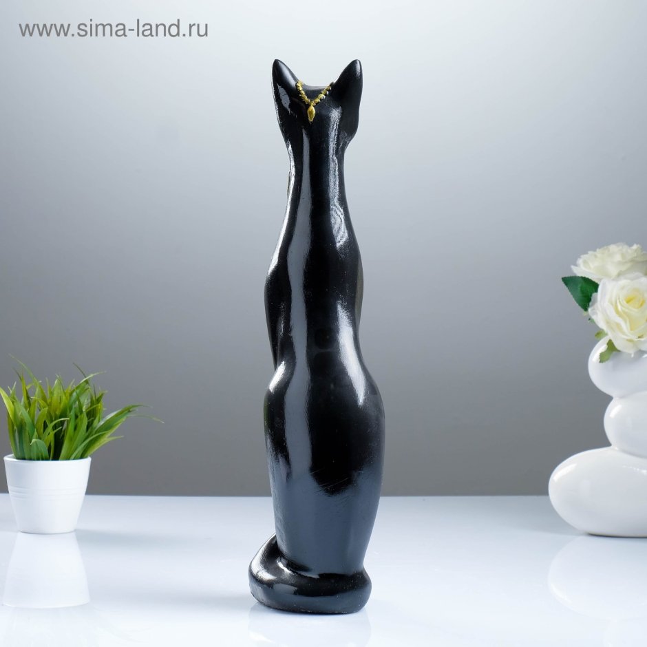 Напольная статуэтка кошка высокая