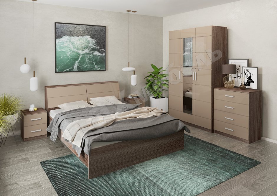 Кровать Шатура Rimini Mokko