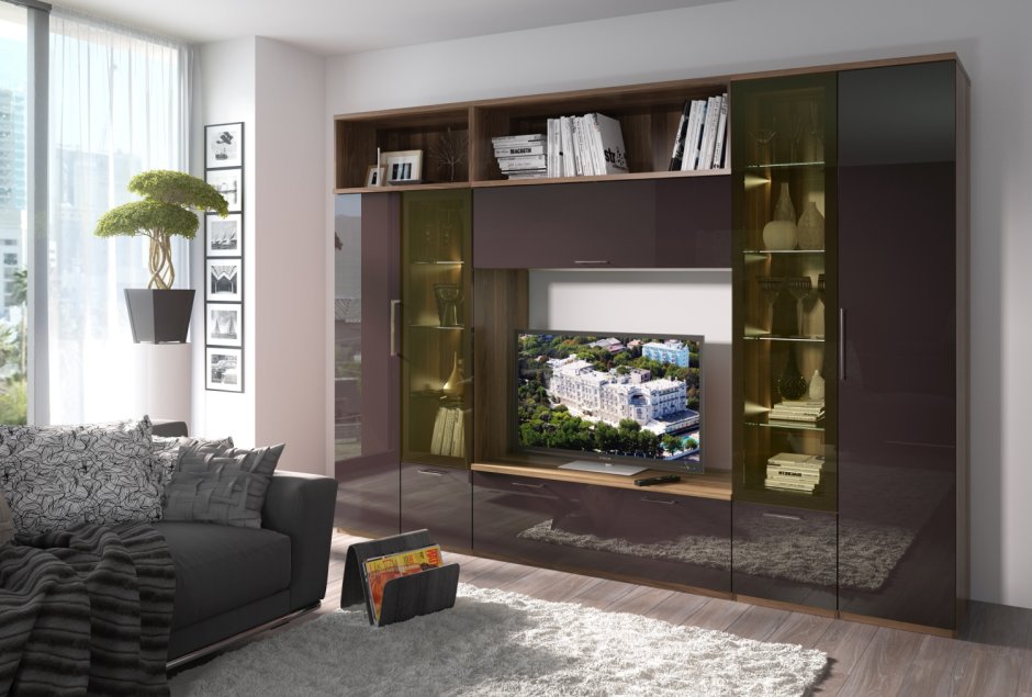 Гостиные мебель Шатура Rimini Choco