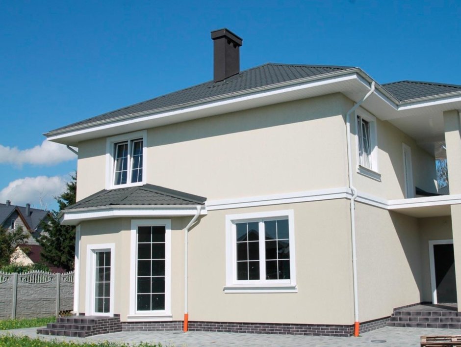 Фасад дома штукатурка