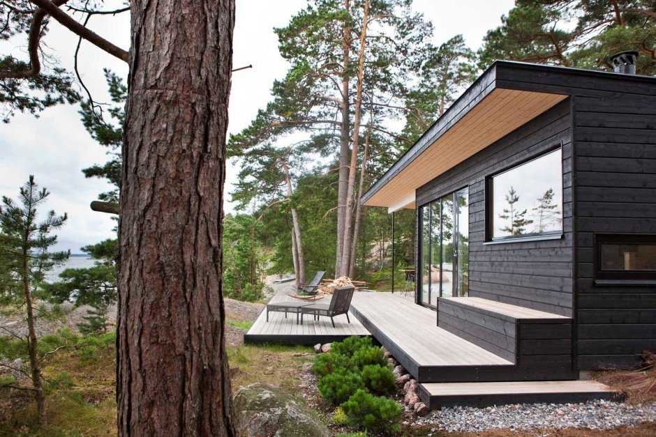 Стильная современная баня