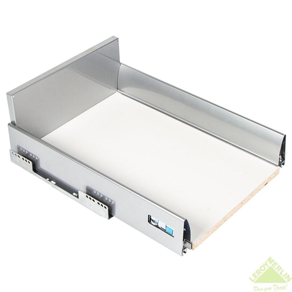 Ящик Delinia высокий с доводчиком 34.2х16х48 см, металл, цвет белый