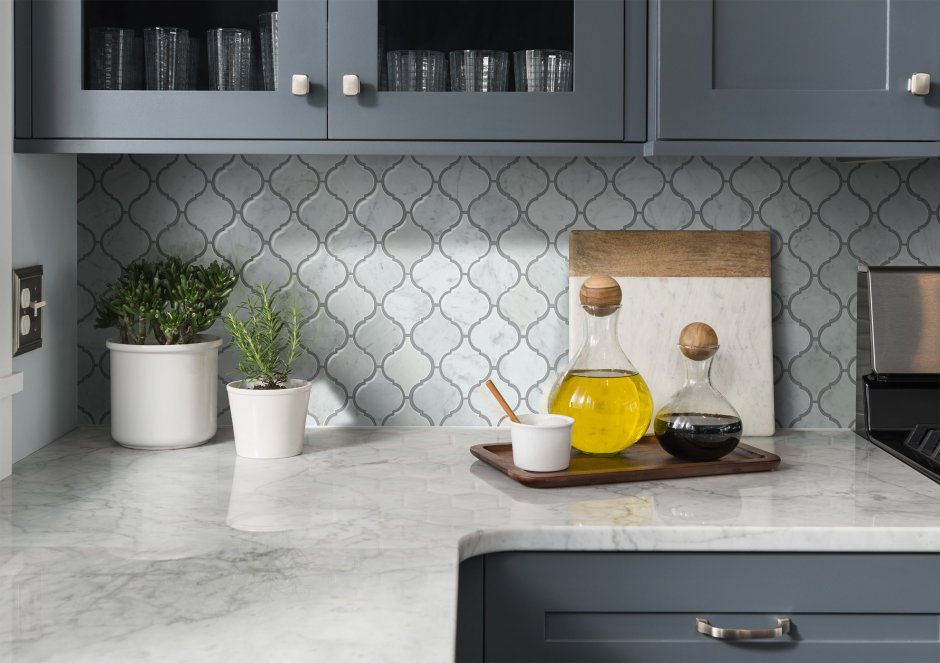 Фигурная плитка на кухню фартук