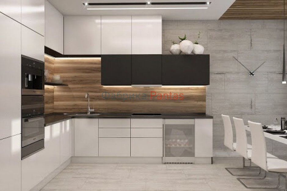 Кухни под дерево в стиле Модерн