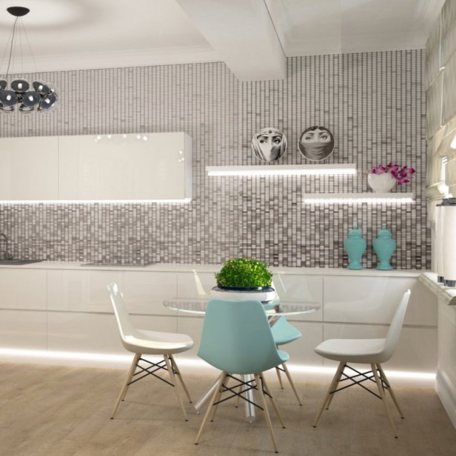 Мозаика в интерьере кухни