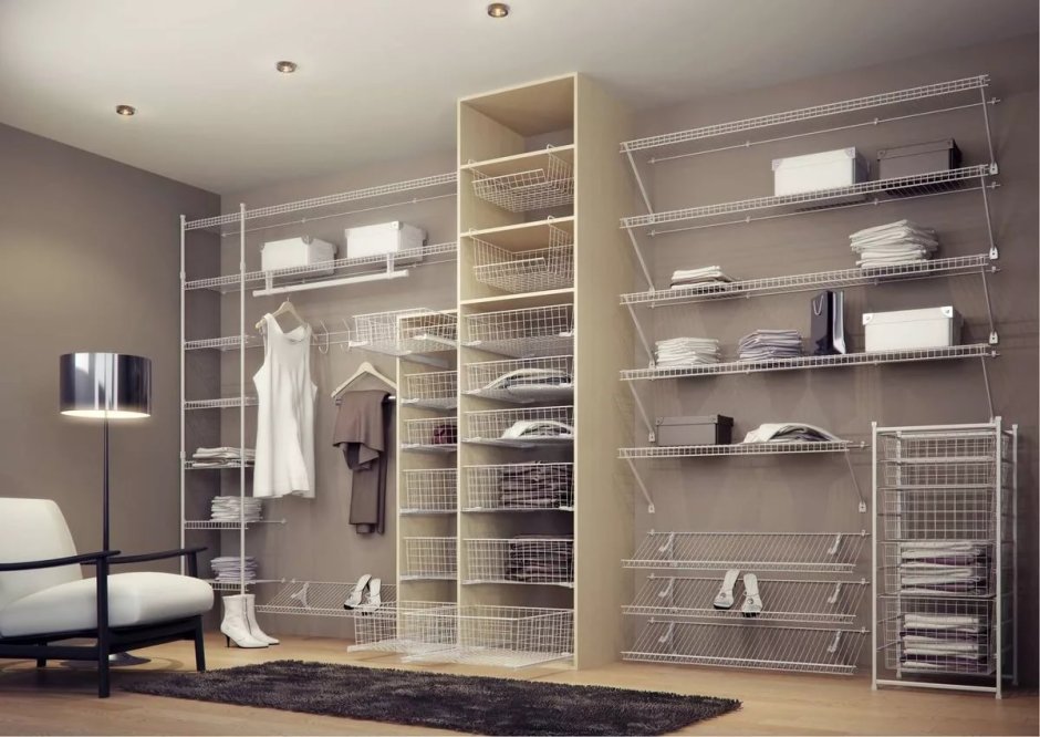 Гардеробная сетчатая система Леруа