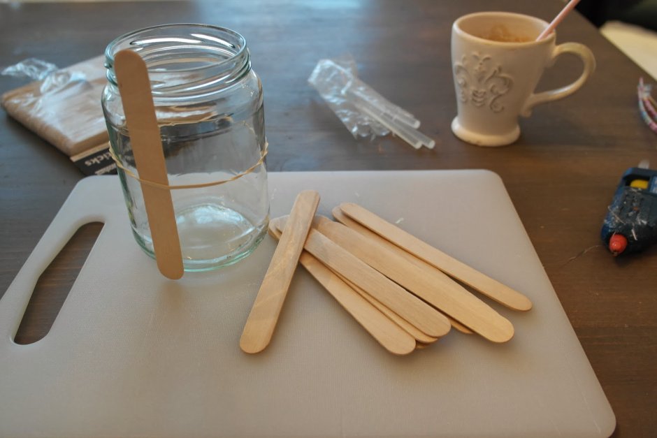 Вазы из палочек для мороженого