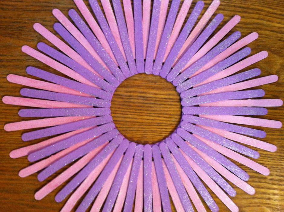 Ваза из палочек от мороженого