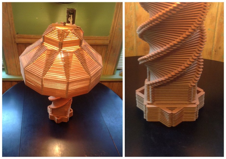 Ночник из палочек для мороженого