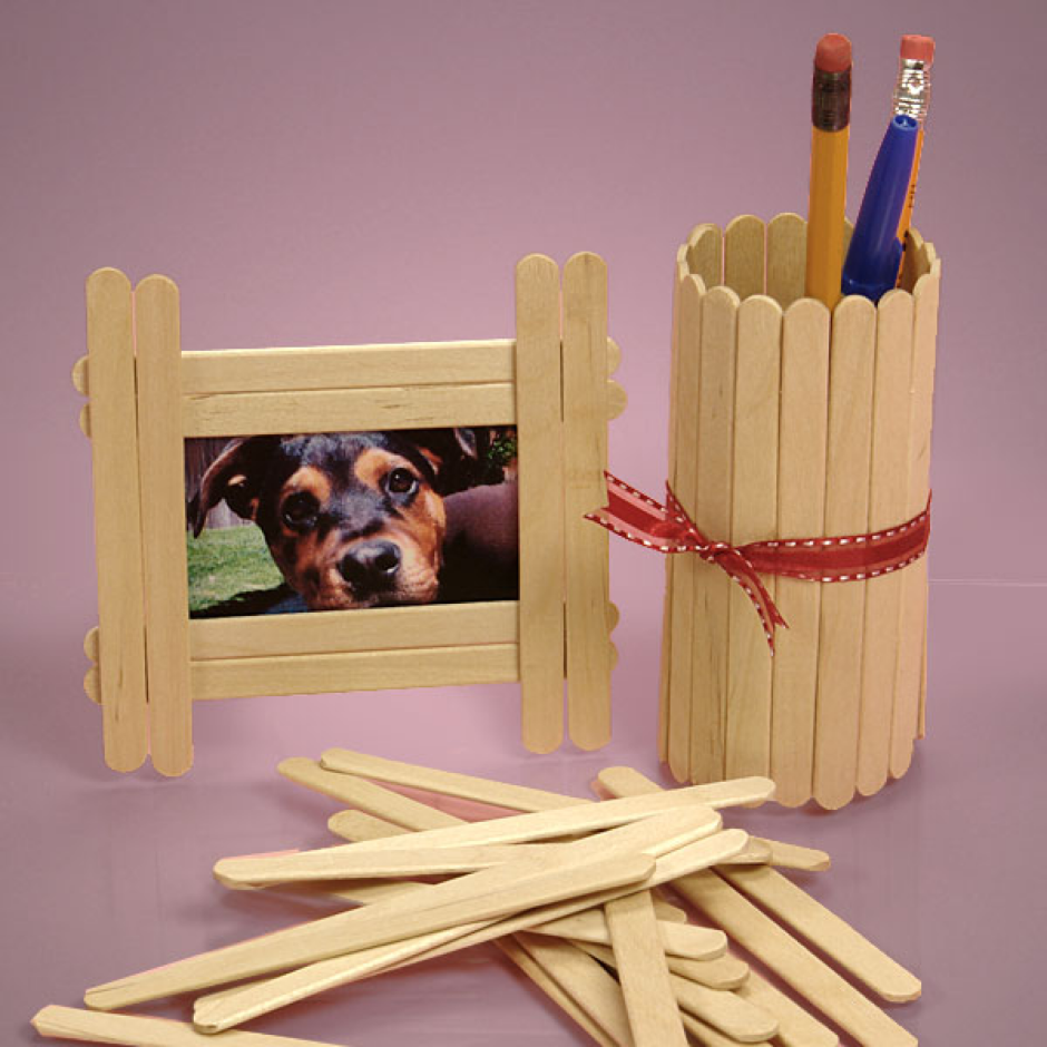 Изделия из деревянных палочек