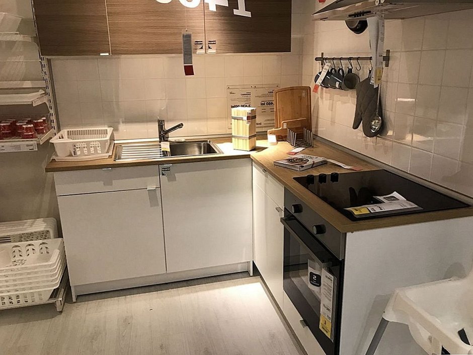 Кухня икеа КНОКСХУЛЬТ серая