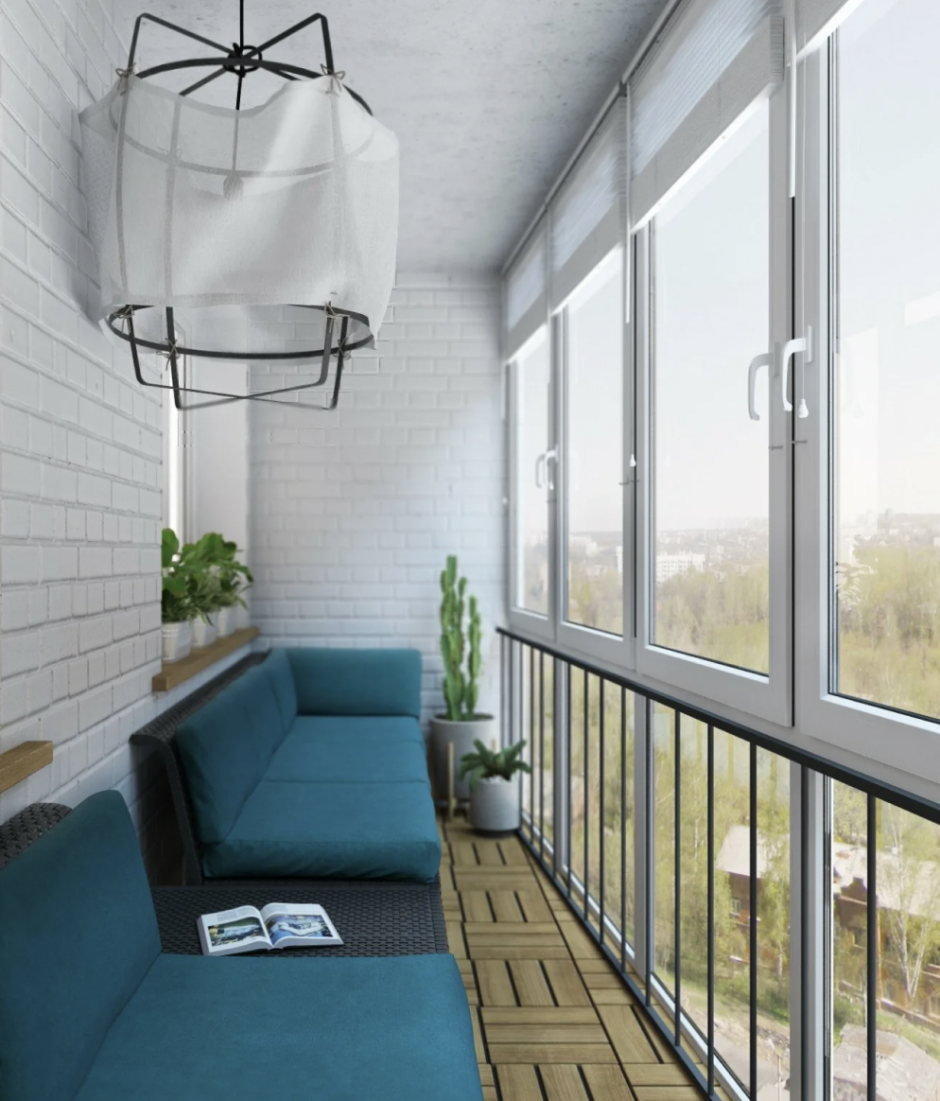 Французское панорамное остекление балкона п44