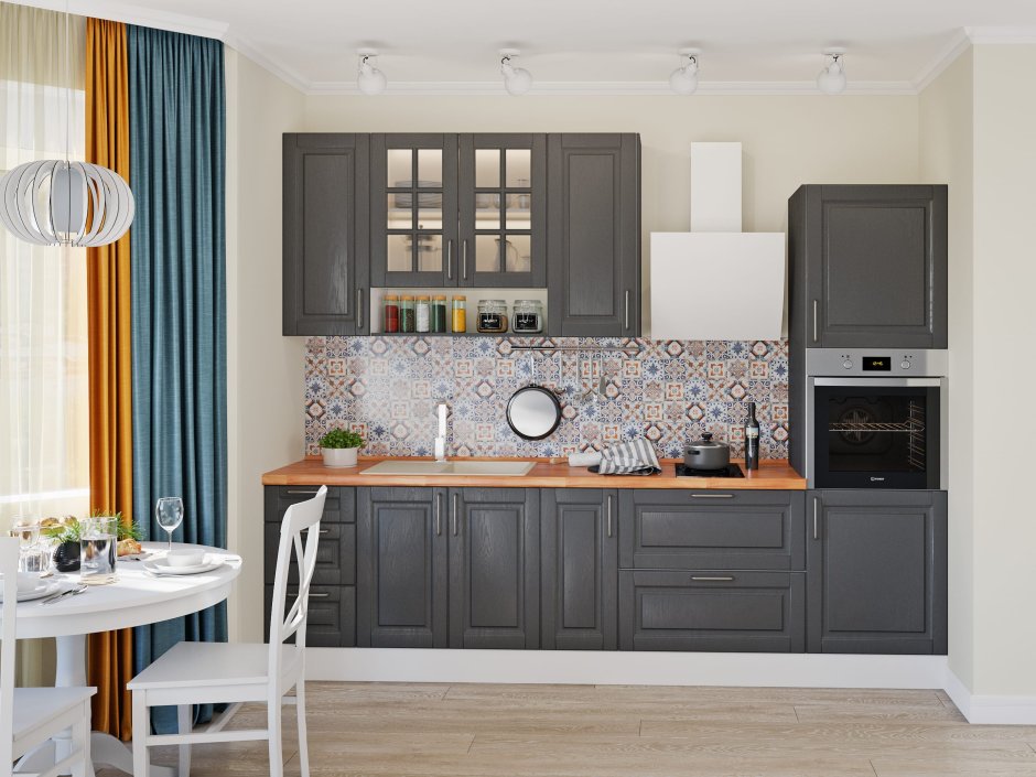 Кухня Леруа Леда серая