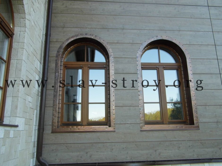 Откосы для арочных окон снаружи