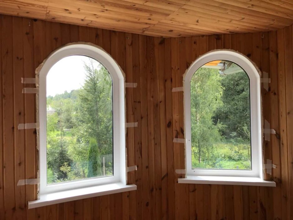 Отделка арочных окон внутри