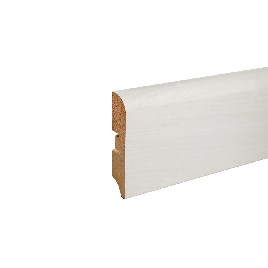 Плинтус МДФ Smartprofile Paint 80а, 80мм, 2,4м, белый (под покраску)