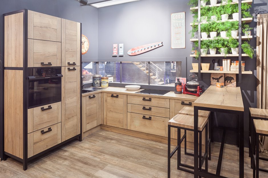 Кухня сосна выбеленная Леруа Мерлен