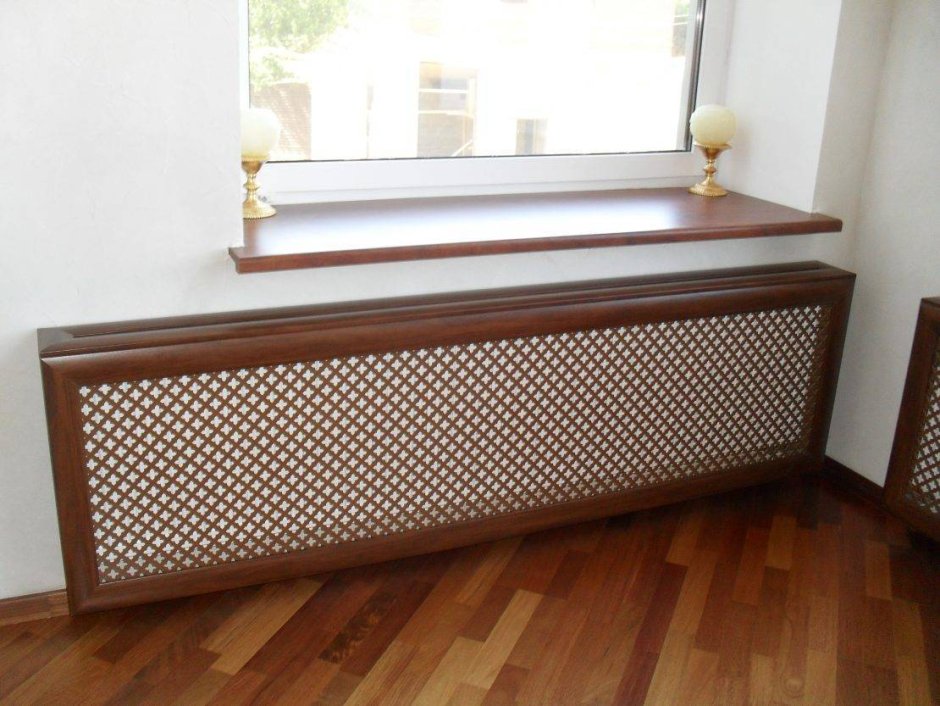 Экран из МДФ на батарею отопления 130+80