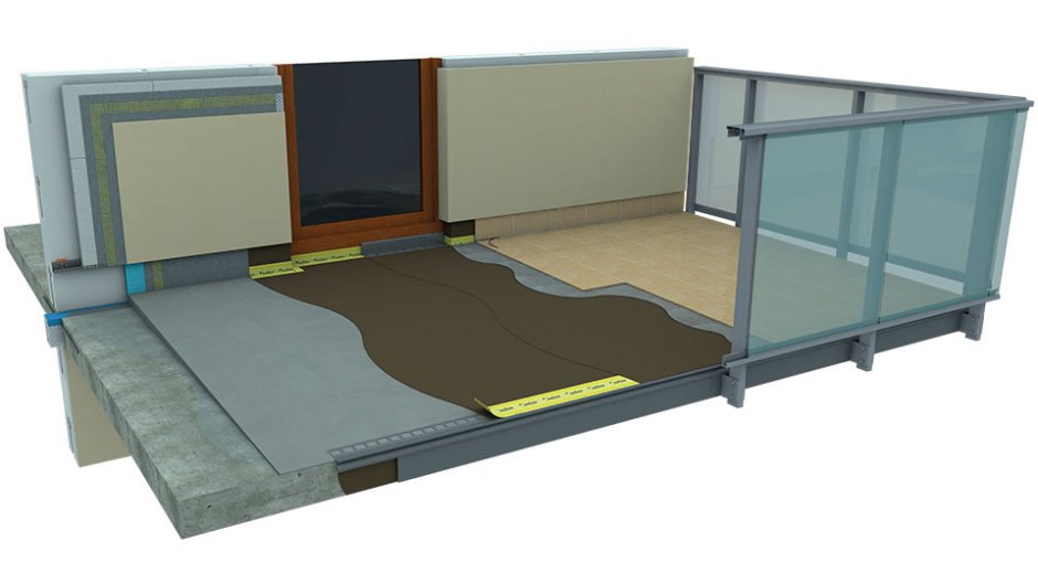 Отвод воды с открытой террасы