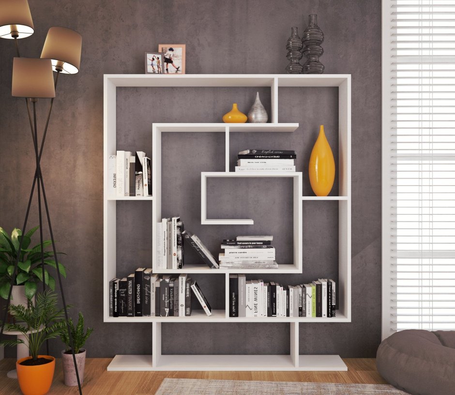 Flowers on the book Shelf