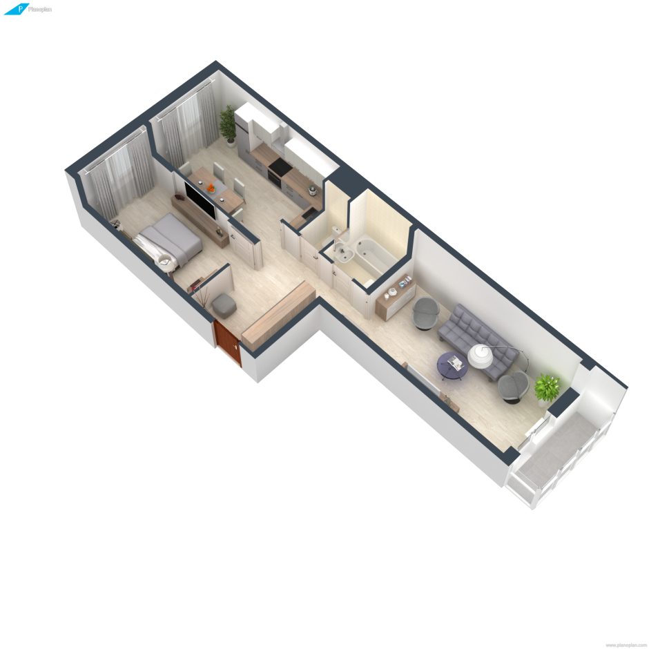 Современный интерьер 3 комнатной квартиры