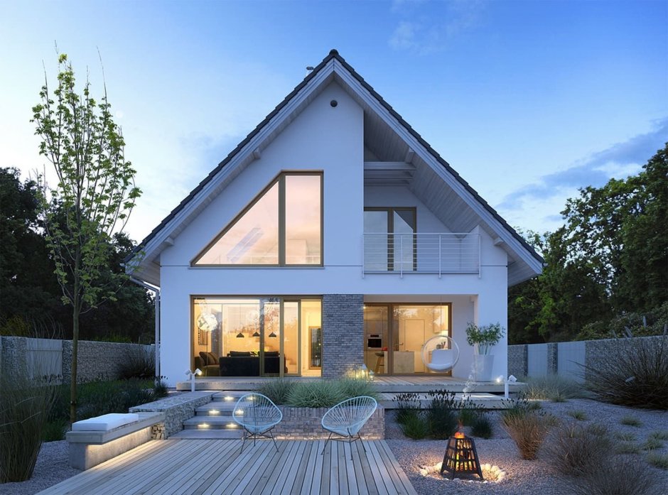 Дома с асимметричной крышей