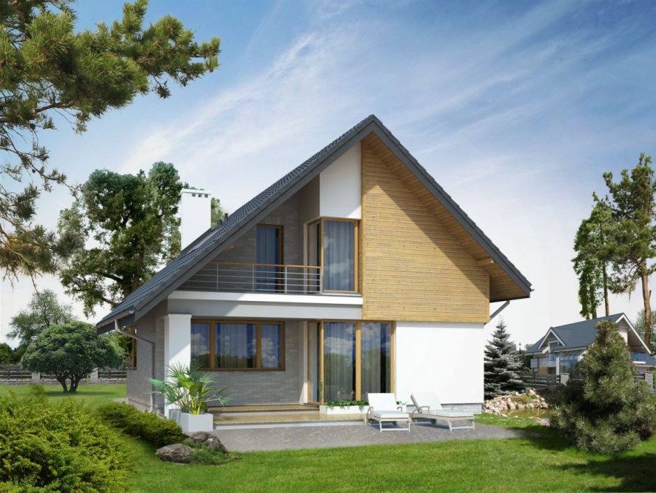 Дом с асимметричной крышей