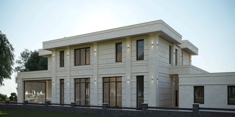 Современная вилла травертин