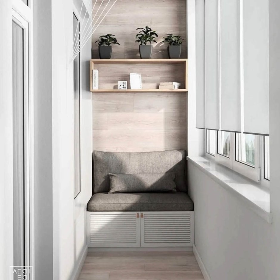 Интерьер маленького балкона