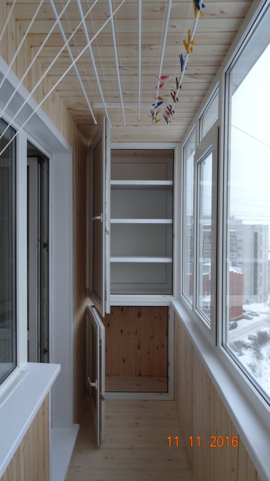 Отделка балкона внутри