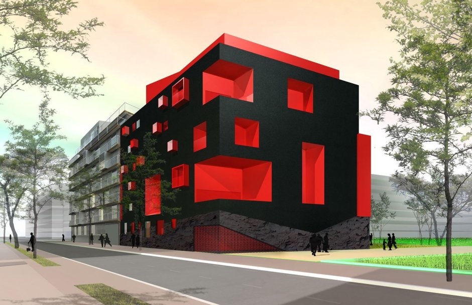 Дизайнерский многоквартирный дом