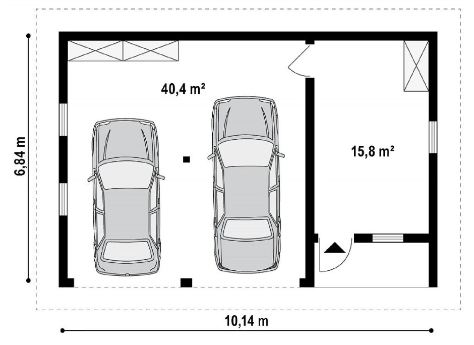 Zg1 проект гаража на две машины для коттеджа в классическом стиле