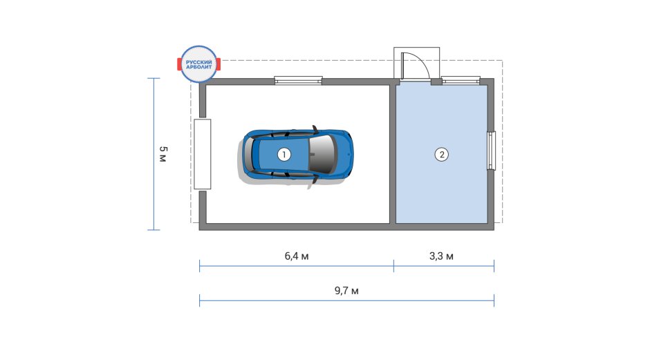 Проект гаража 5х10
